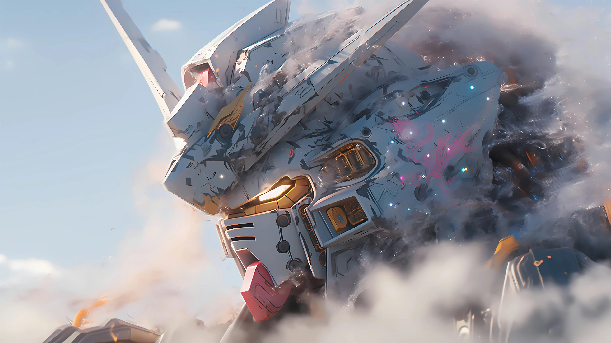 硝烟中的银白巨兵：高达机体的战场觉醒