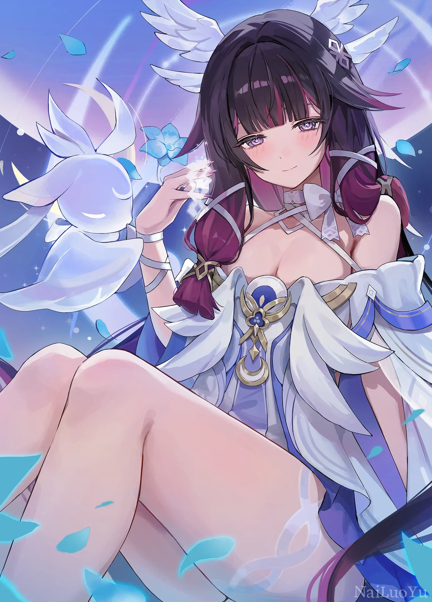 星穹铁道遐蝶梦幻唯美同人插画作品