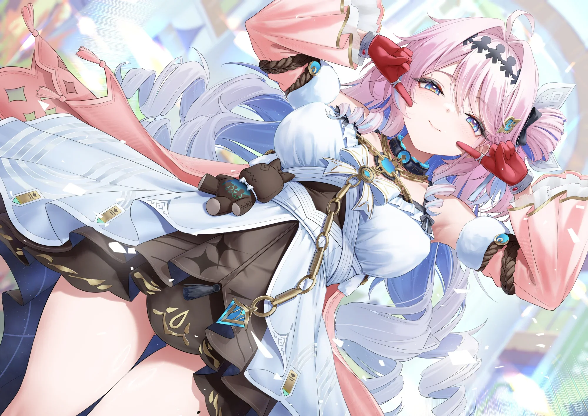 星穹铁道三月七甜美俏皮同人动漫插画