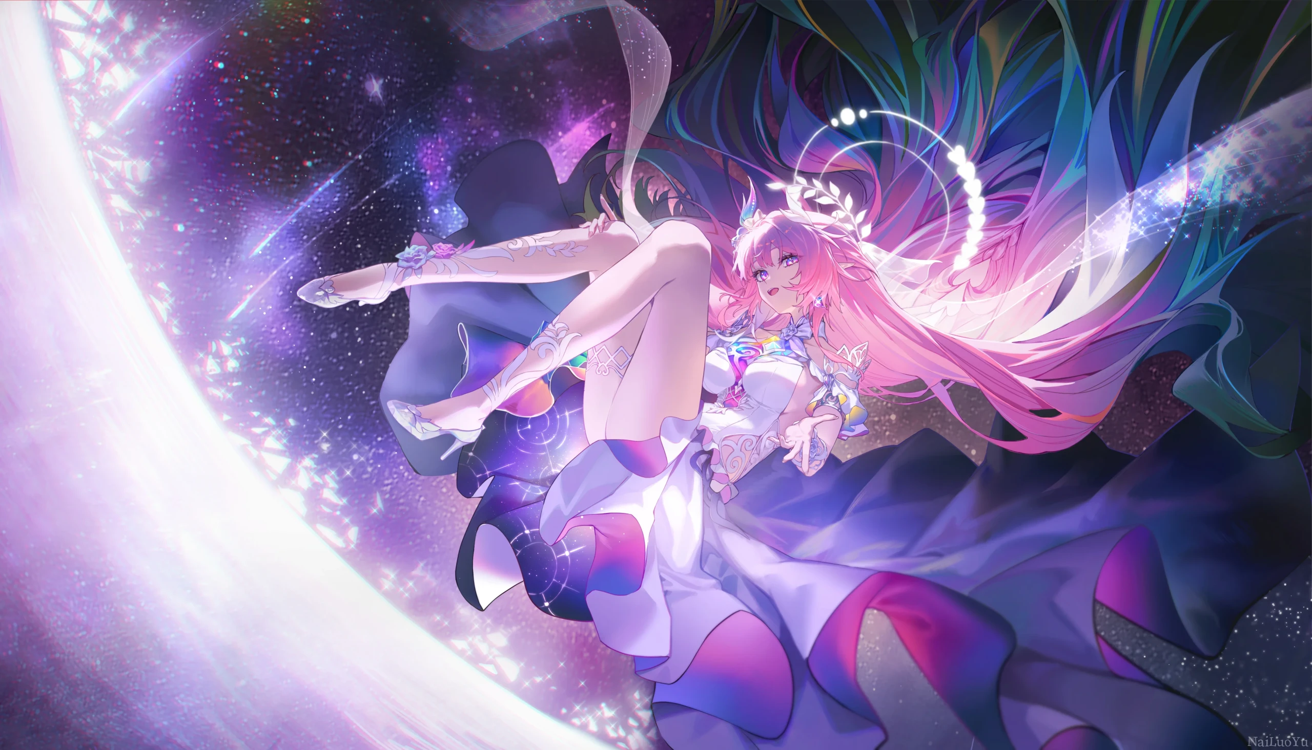 幻彩星穹下的粉色妖精少女爱莉希雅