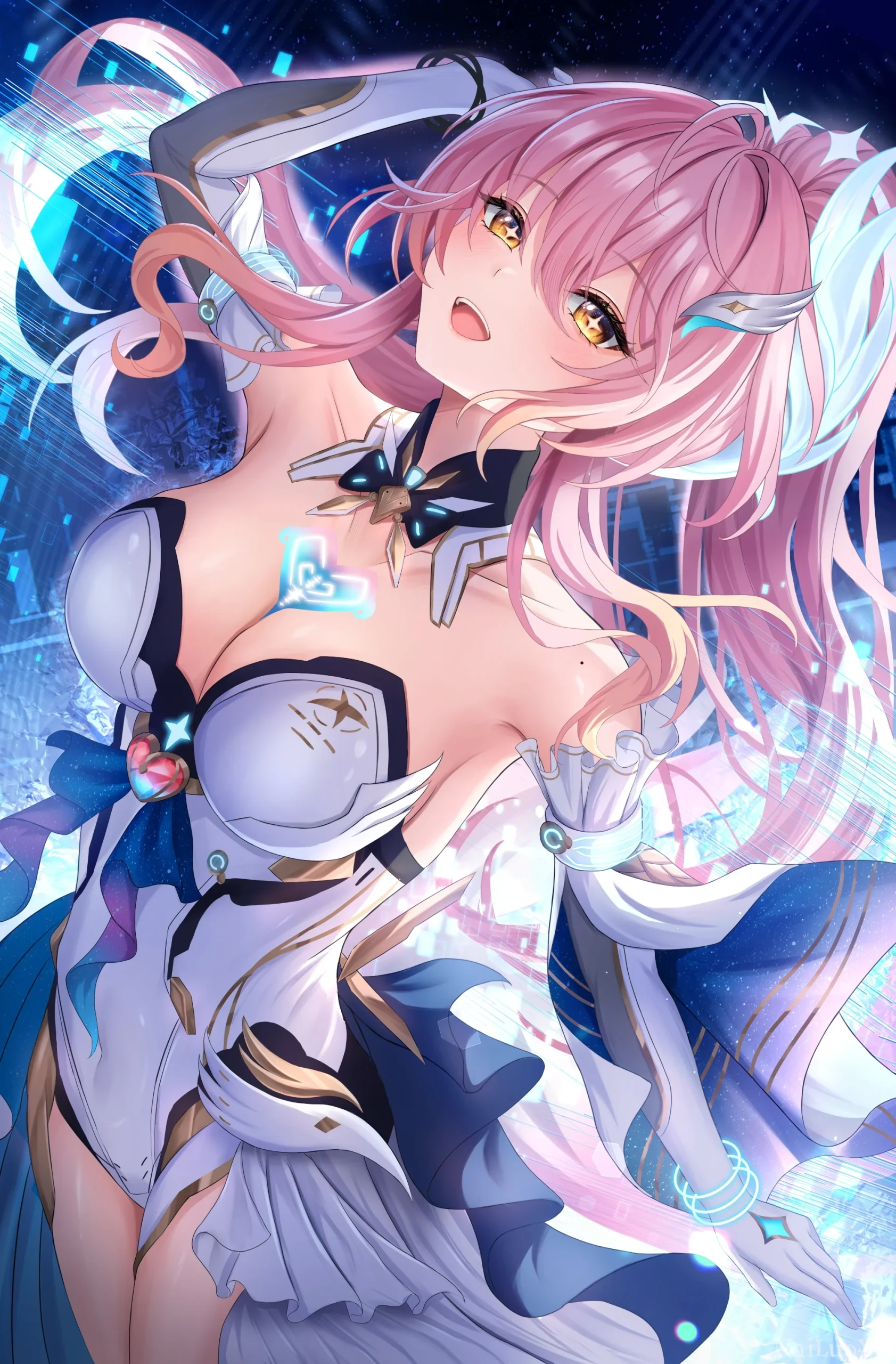星穹铁道三月七科幻风同人二次元插画