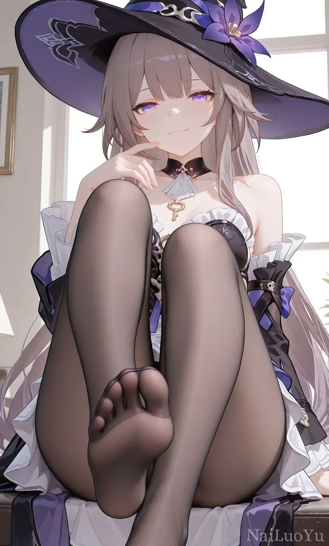 星穹铁道大黑塔黑丝二次元同人插画