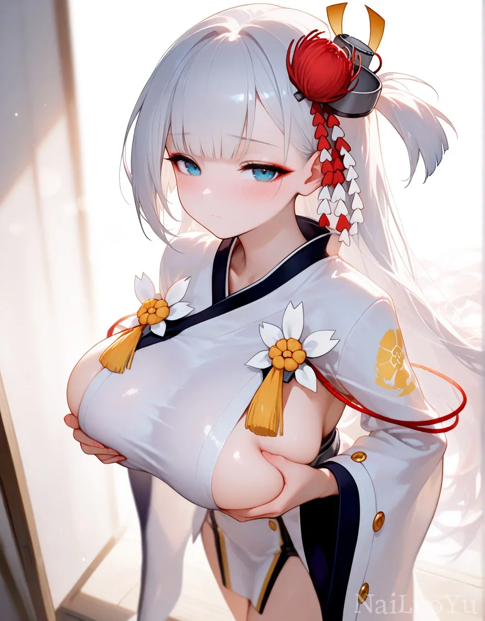 精致银发和风翔鹤二次元同人插画作品